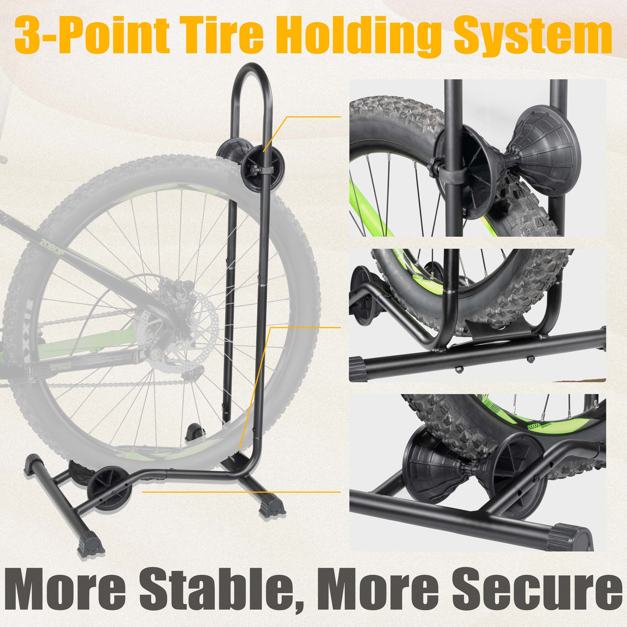 3 X BIKEHAND Snow Fat Bike Floor Parking Rack Storage Stand Bicycle for sale online eBay