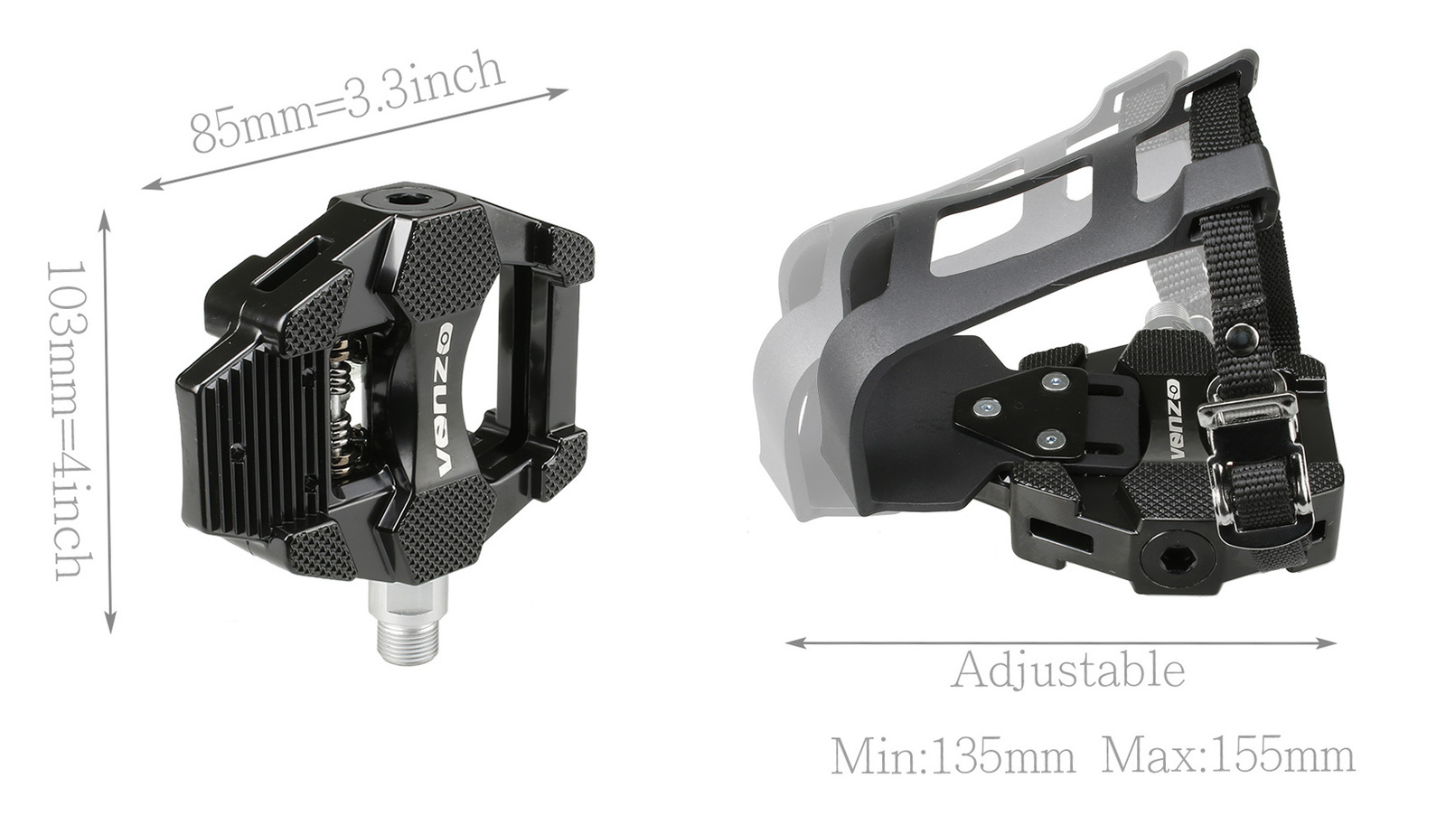 spin bike pedals with clips