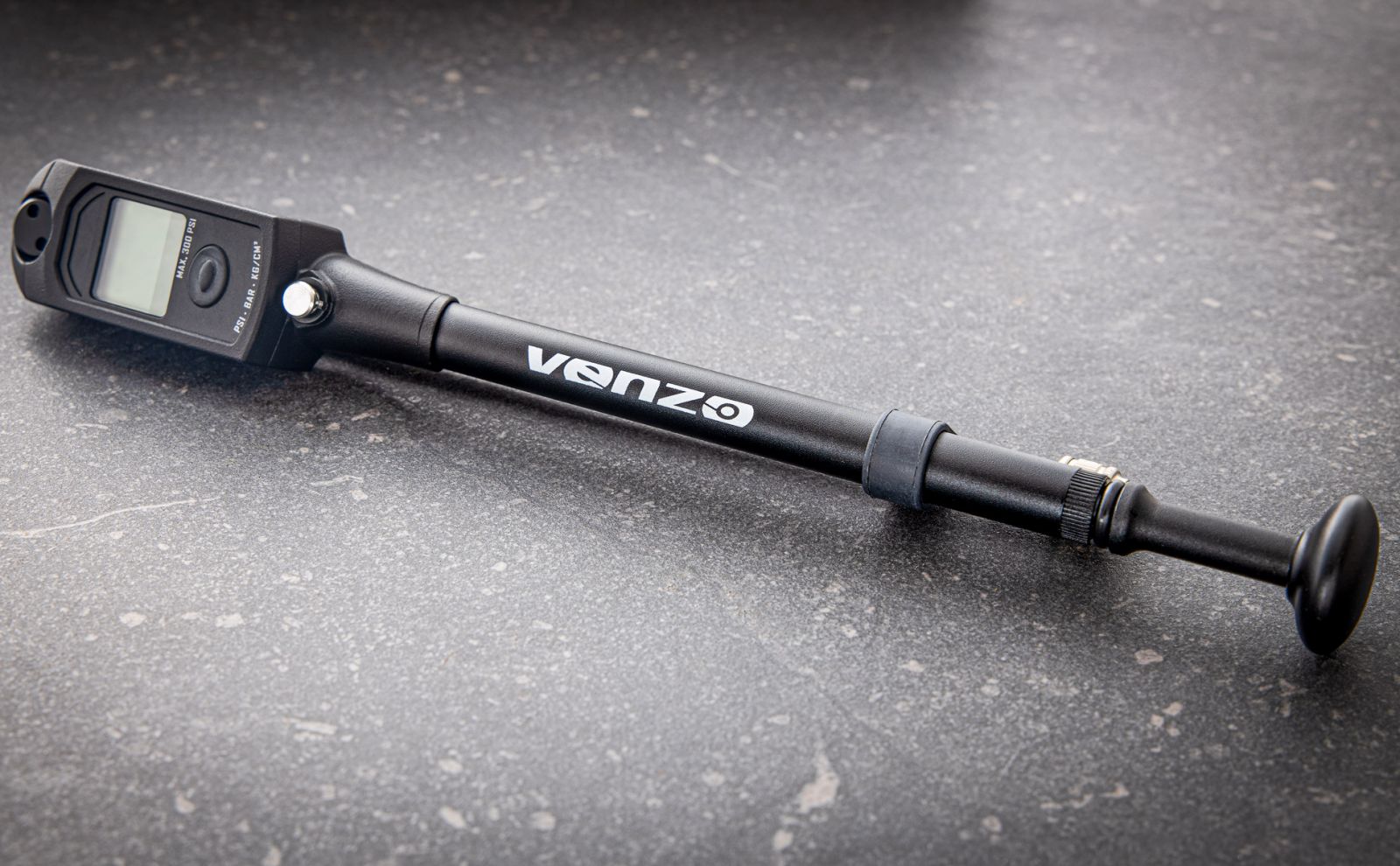 Venzo -NO AIR LOSS - Bike Bicycle High Pressure Shock Pump 300 PSI Max