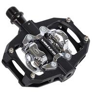 VENZO Shimano SPD Compatible Mountain Bike CNC Aluminium Cr-Mo Sealed Pedals - Dual Sided - Optional Q Factor/Axle Length 52mm/57mm  with Cleats